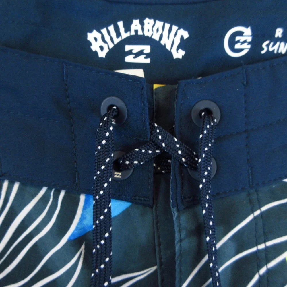 Billabong Board Shorts Mens 28 Navy Blue Floral Recycler Sundays Airlite Surf